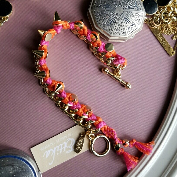 Ettika Woven Gold Spike Bracelet