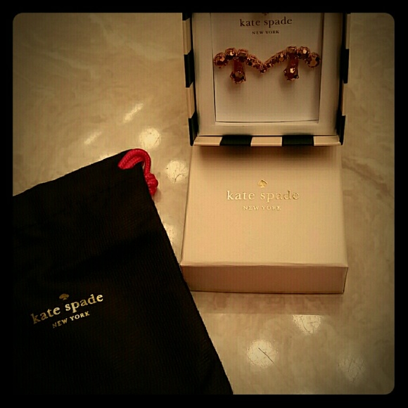 ♠️ New Kate Spade Earrings + Box & Dust Bag ♠️ - Picture 1 of 4