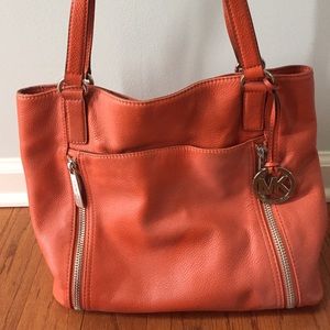 Michael Kors orange shoulder bag