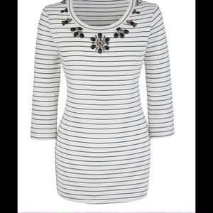 Simply Be Embellished Jersey Top