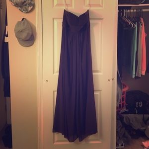 David's bridal dark purple bridesmaid dress