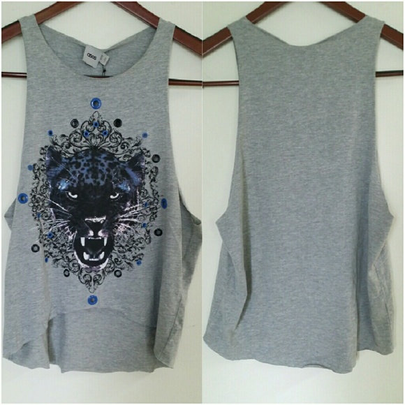 Asos Gray Leopard Tank - Picture 3 of 3