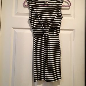 striped dress with knot in front
