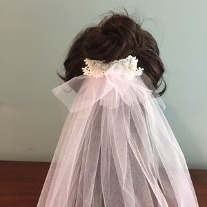 33" 1-tier custom wedding bridal veil, no blusher.