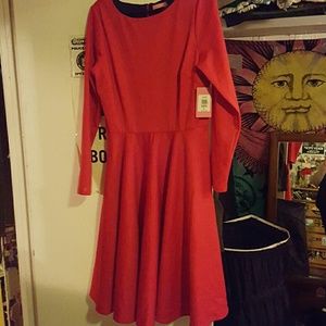 Izaac Mizrahi red dress