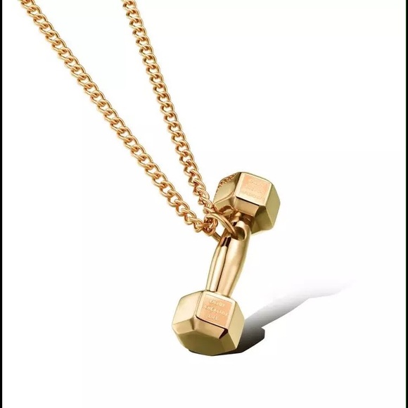 New! Dumbbell Barbell Kettlebell Necklace