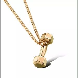 New! Dumbbell Barbell Kettlebell Necklace