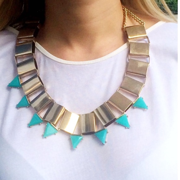 Turquoise gold Necklace - Picture 1 of 2