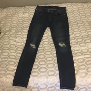 Distressed Express jeans mid rise size 6R