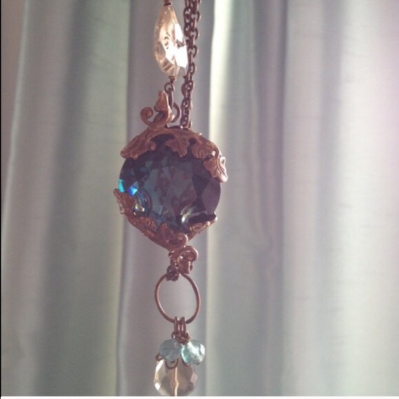 Quartz & Blue Fluorite Necklace - Picture 2 of 4
