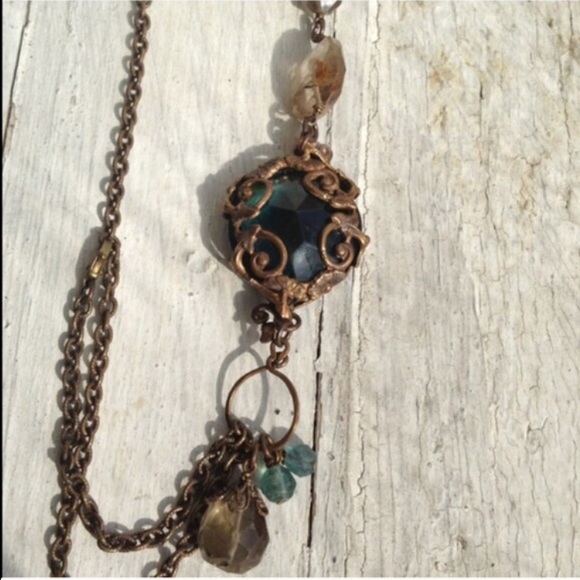 Quartz & Blue Fluorite Necklace - Picture 3 of 4
