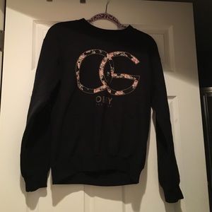 obey black hoodie pullover