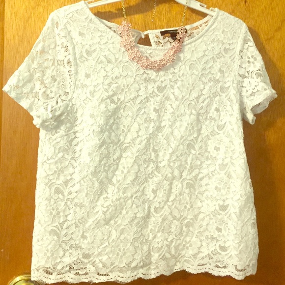 White lace shirt