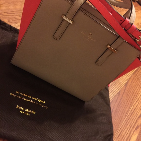 Kate spade cross body. Pink and grey.