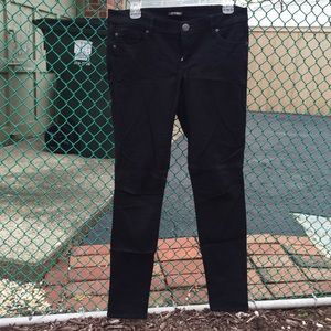 EXPRESS Black like velvet stretchy jeans