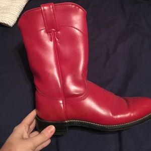 Red cowboy boots