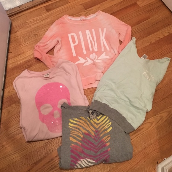 bundle of 4 Victoria's Secret pink sweatshirts
