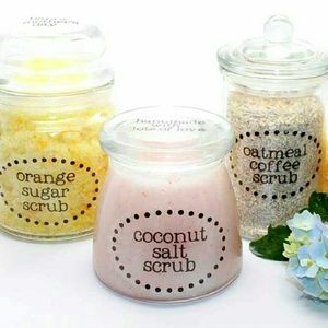 100% Organic Sugar, salt, coffee scrubs