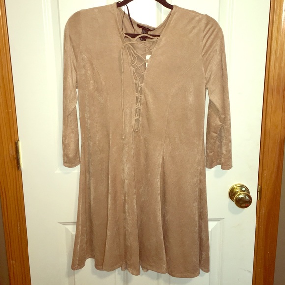 Super soft lace up dress