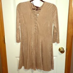 Super soft lace up dress