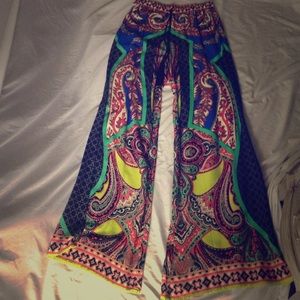 Patterned palazzo pants