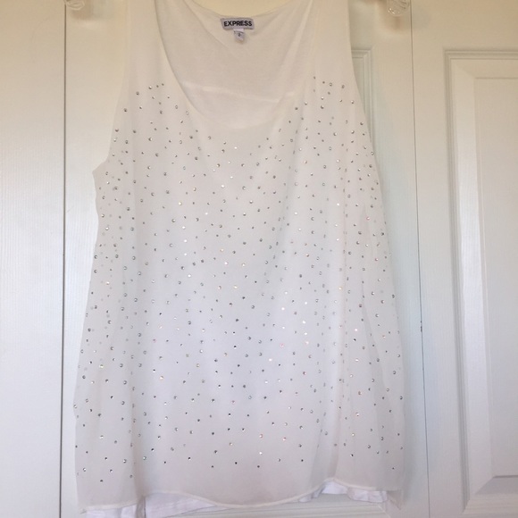☄White Studded Tank☄