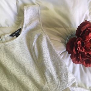 White 1/2 Above Knee Length Dress