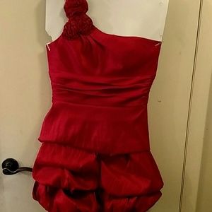 Red party dress