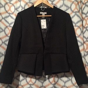 H&M black blazer jacket NWT! Sz 12