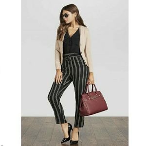 Just fab striped drawstring pants