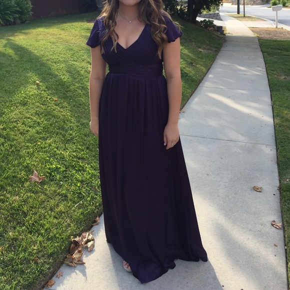 Dark purple prom dress