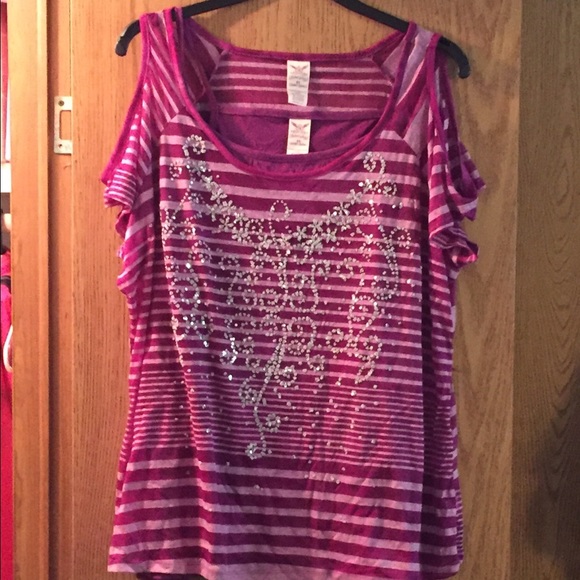 Sparkly stripped summer shirt