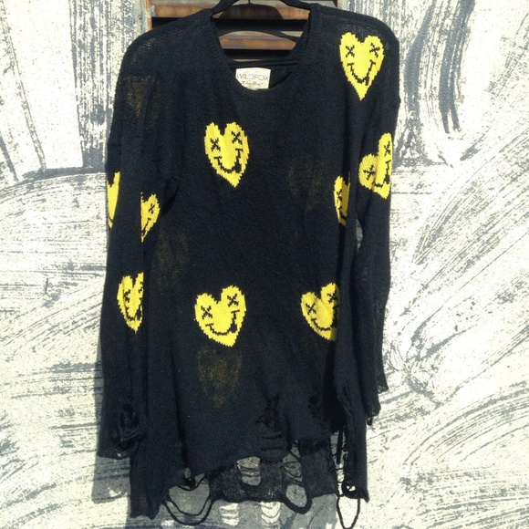 WILDFOX White Label Nirvana Smile Sweater
