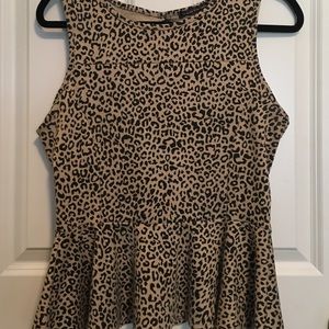 Cheetah print peplum top