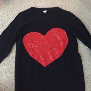 Jcrew Heart Sweater