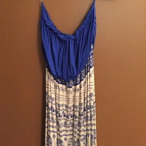 Strapless maxi dress