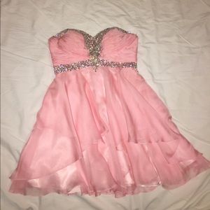 Pink sweetheart homecoming dress