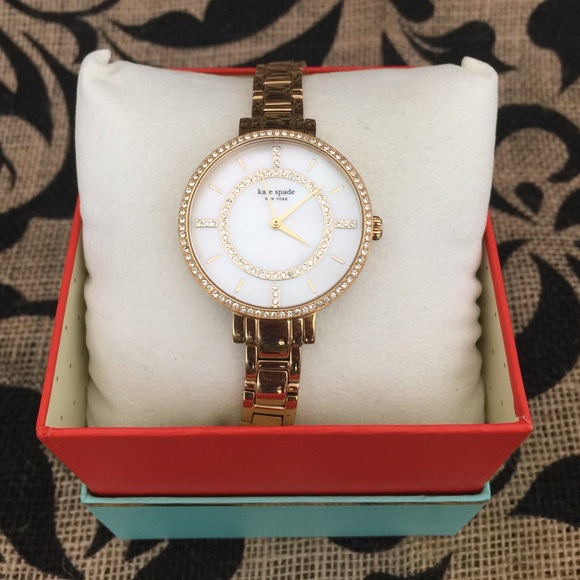 kate spade Accessories - Gramercy gold rhinestone watch