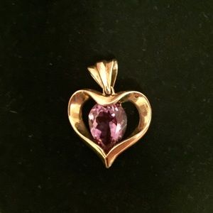 Heart Pendant - Amethyst Like