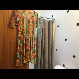 LuLaRoe Nicole dress size small Aztec print