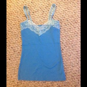 Light blue tank NO SHELF BRA!