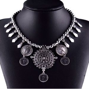 NWT-BOHO TRIBAL COIN NECKLACE