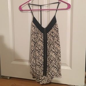 Silence + Noise zippered halter open back top