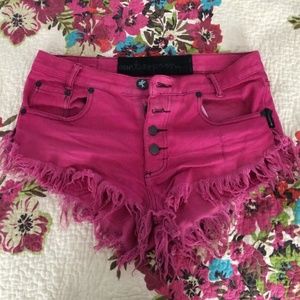 One teaspoon RARE pink denim shorts! Sz 26 One teaspoon RARE pink denim shorts! Sz 26