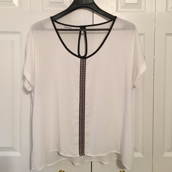 Maurice's Sheer White Blouse
