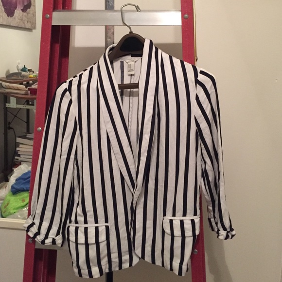 Black and white blazer