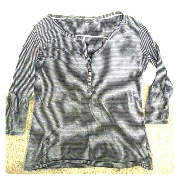 GAP Striped Henley Shirt