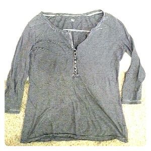 GAP Striped Henley Shirt