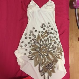 White halter dress.  Light, comfortable, & sexy!