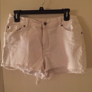 White High Waisted Shorts